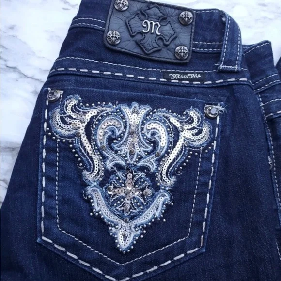 MISS ME women’s skinny Jeans size 27 or size 4, style JE5341S12L - Picture 2 of 8